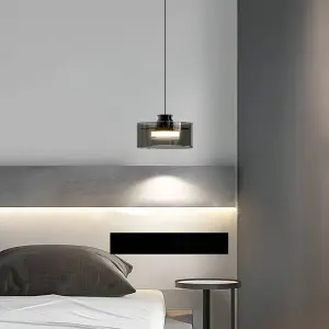 Modern Hotel bar Luxury Aluminum Acrylic Small Night Home Light Led Pendant Decor Ceiling Lamp Hanging Glass Chandelier Lamp