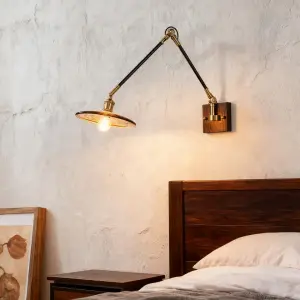 Ceiling Lamp Hanging Modern House Luxury Small Study Night Light Long Wall Light White Wax Wood Iron LED Dimmable Eye-Caring