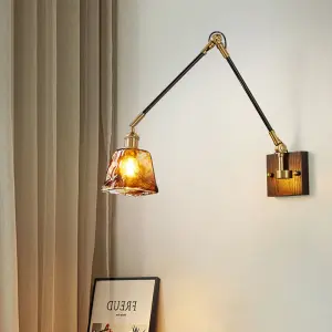 Small Study Night Wall Light White Wax Wood Iron LED Dimmable Light Modern Hotel bar Home Corner Office Bedroom Fixture Decor