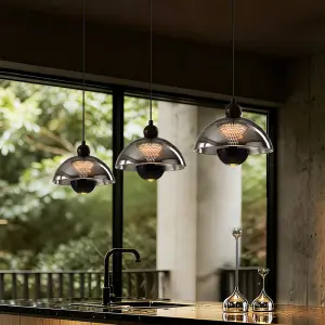 Modern bar Counter Long Pendant Hanging Light Modern Glass Aluminum Home Restaurant Hotel Led Decor Ceiling Chandelier Lamp