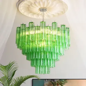 Modern French Villa Home Banquet Hall Fixture Pendant Lamp Adjustable Height Home Bedroom Hotel Iron Glass LED Chandelier Light