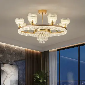 Modern Luxury Iron Crystal Aluminum Acrylic Chandelier Lamp Home LivingRoom Bedroom Decor LED Ceiling Pendant Flush Mount Light