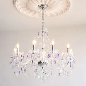 Wedding Banquet Hall Modern LED Crystal Chandelier Light Home Hotel Villa Decor Romantic Candle Iron Glass Adjustable Height