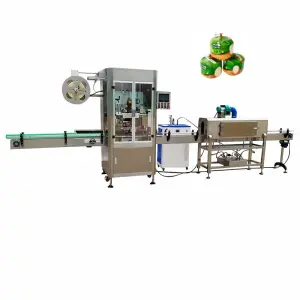 Heat Film PVC PET Label Shrink Sleeve Labeling Cotonut Packing Machine With Bottle Steam Tunnel