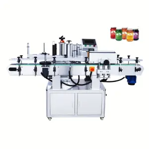 High Speed Full Automatic Adhesive Wine Vitamin Round Can Jar Bottle Sticker Labeling Machine