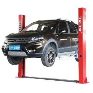 TFAUTENF 4.5T 1000LBS Base Plate Hydraulic Two Post Car Hoist Hydraulic Lift 2 Post Car Lift
