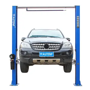 TFAUTENF Clear-floor Type Hydraulic Bilateral Manual Unlocking Two Post Car Lift with 4.5t Lifting Capacity