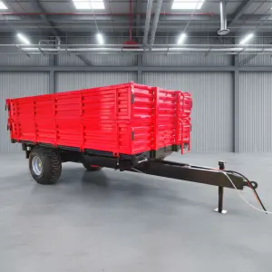 Dump Farm Trailer 5ton Tractor Hydraulic Tipper Three-way Dump with Motor High Productivity Durable Design