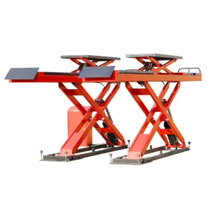 TFAUTENF In-ground Big Car Scissor Lift with Hydraulic Lift for Wheel Alignment