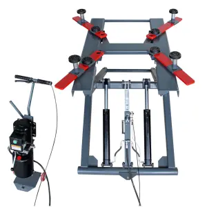 TFAUTENF 2800kg Lifting Capacity Portable Mobile Scissor Lift Hydraulic Car Lift