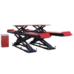 AUTENF 3.5 Tons Low Profile Hydraulic Hydraulic Scissor Car Lift Understand Large Auto Scissor Lift Work with 3d Wheel Aligner