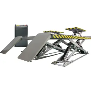 AUTENF on Ground Large Car Scissor Lift Super Thin Double Scissor Lifts with 3500 kg Lifting Capacity Full Rise Big Auto Lifter