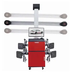 Automatic Tracking 3D Wheel Alignment Machine Wheel Aligner with Cabinet 24 Inch Screen for Garage Use