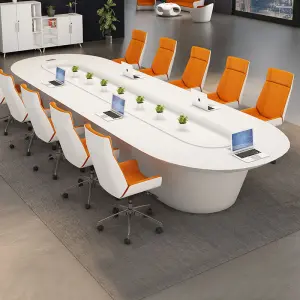 Modern Melamine Conference Desk Set for Office Hotel School & Home Office Use