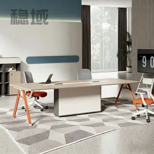 Modern Melamine Conference Table Set for Office Hotel School Hospital Use-Commercial Desk
