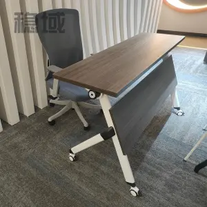 Modern Flip Top Mobile Training Table with Wheels School Modular Collaborative Workspace Desk for Office