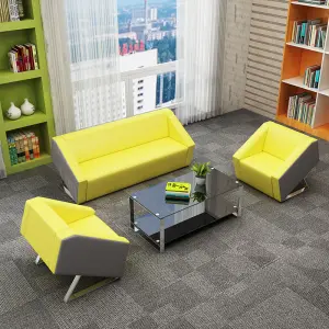 Office Furniture Commercial Modern Reception Sofa Office Couch Leather Office Sofa Set Furniture