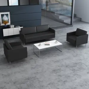 Office Furniture Commercial Modern Reception Sofa Office Couch Leather Office Sofa Set Furniture