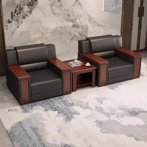 Office Furniture Commercial Modern Reception Sofa Office Couch Leather Office Sofa Set Furniture