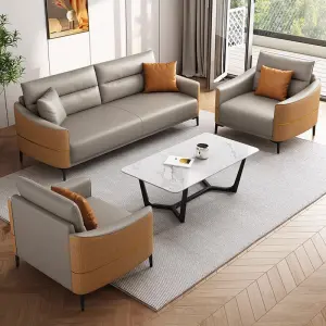 Commercial Modern Extendable Modular Leather Reception Sofa Set for Living Room School Hospital Use