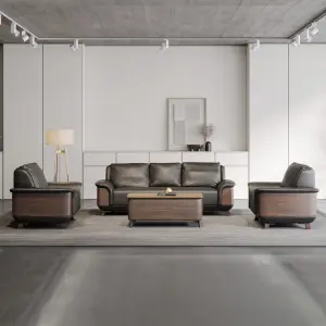 Office Furniture Commercial Modern Reception Sofa Office Couch Leather Office Sofa Set Furniture