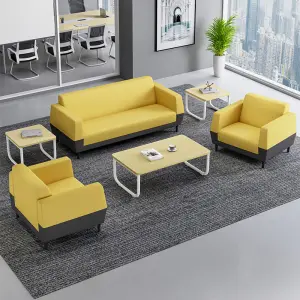 Office Furniture Commercial Modern Reception Sofa Office Couch Leather Office Sofa Set Furniture