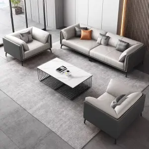 Modern Office Reception Sofa Set Metal Base for Hotels Schools Hospitals Office Furniture