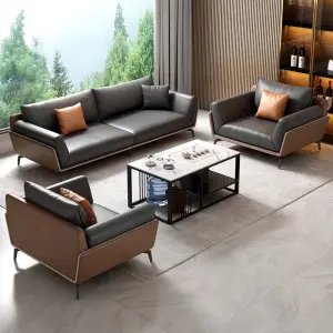 Modern Office Reception Sofa Set Metal Base for Hotels Schools Hospitals Office Furniture