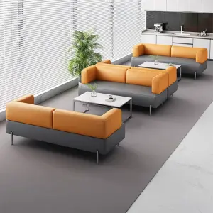 Modern Office Reception Sofa Set Metal Base for Hotels Schools Hospitals Office Furniture