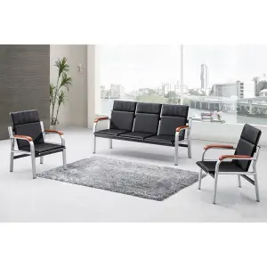 Office Furniture Commercial Modern Reception Sofa Office Couch Leather Office Sofa Set Furniture