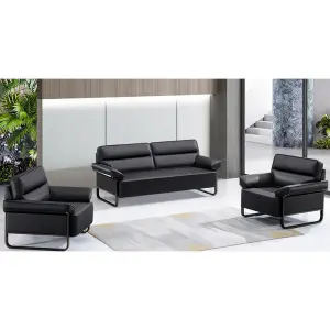 Office Furniture Commercial Modern Reception Sofa Office Couch Leather Office Sofa Set Furniture