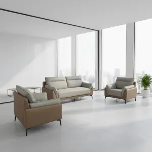Office Furniture Commercial Modern Reception Sofa Office Couch Leather Office Sofa Set Furniture