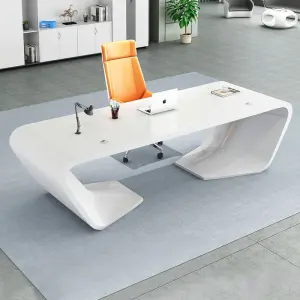 Modern Rectangle Wooden Executive CEO Boss Desk-Luxury Office Furniture Durable & Eco-Friendly