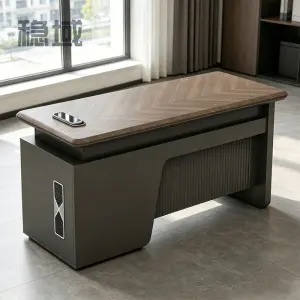 Modern Rectangle Executive CEO Luxury Office Desk-Eco-Friendly Durable Design