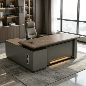 Boss CEO Executive Modern Rectangle Luxury Office Desk with Customizable Colors and Eco-Friendly Design