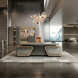 Modern Wooden Boss CEO Executive Office Desk-Luxury Computer Desk