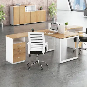 Office Staff Desk Simple Modern Rectangle Wooden Eco-Friendly Modular Partition Computer Desk