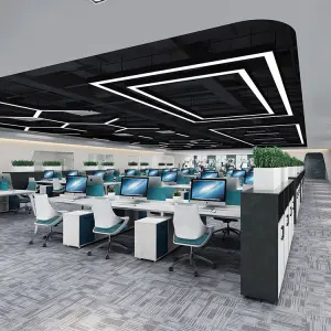 Modern Office Furniture China 4 People Office Desk Workstation Office Modular Partitions Table Workstation
