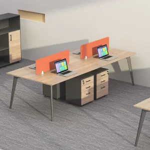 Guangdong Production Modern Extendable 4-Person Modular Cubicle Office Workstation Desk