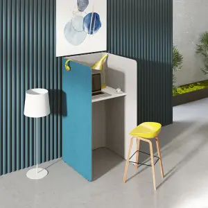 Durable Modern Office Cubicle Workstation Wooden Legs USB Charging Eco-Friendly for Long-Term Corporate School High-Density Use