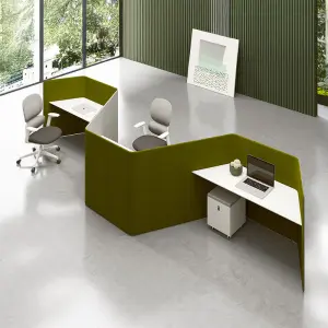 ODM Service Modern Modular Office Cubicle Workstation Partition USB Charging Function Eco-Friendly for High-Density Office 4