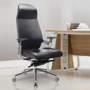 Luxury Boss Manager Revolving Office Chair Ergonomic Massage Leather Swivel Executive Chair Modern Design Wood Metal Plastic
