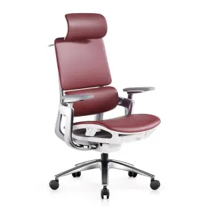 Popular Ergonomic Luxury Office Chair with Footrest Modern Mesh Design Home Use PU Leather Factory Direct Sale Price