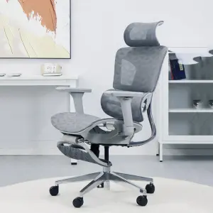 High-Back Adjustable Executive Office Chair Footrest Manufacture's Modern Full Mesh Ergonomic Chair for Gaming Boss Ergonomic