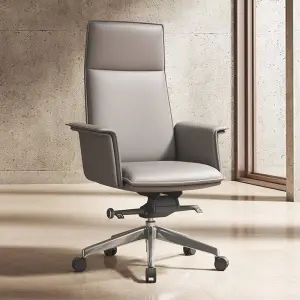 Modern Leather Office Chair Ergonomic High Back Unique Design Executive Home Swivel Chair Armrest Pu Leather Office Chair