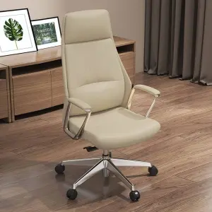 Modern Leather Office Chair Ergonomic High Back Unique Design Executive Home Swivel Chair Armrest Pu Leather Office Chair