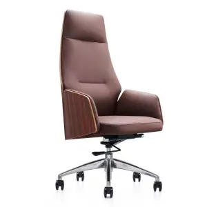 FoShan Wholesale BAIYUAN Modern High Quality Stainless Steel Adjustable Height Executive Office Chair White Orange Swivel Villa