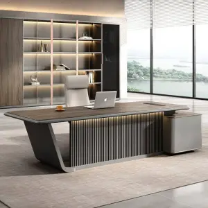 Modern Wooden Modular Luxury High-end Boss Desk for CEO Office-Lightweight Functional Design