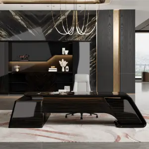 Luxury CEO L Shaped Wooden Panel Modern Multi-functional Modular Office Executive Computer Desk