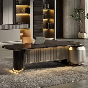 2025 High-Tech Luxury Executive Office Furniture Modern L-Shape Boss Desk Chair for CEO for Home or Hospital Use Certified